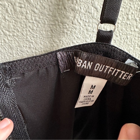 NWT Urban Outfitters Black Corset Crop Top Medium - Picture 5 of 11